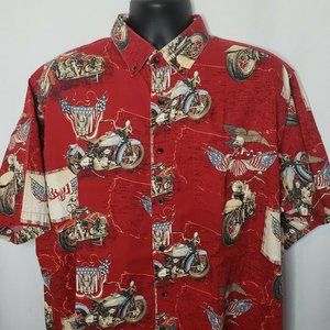 RedHead XL Motorcycles Patriotic Eagles Shirt